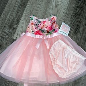 Bonnie Baby Floral Dress with Diaper Cover Brand New Size 18 months